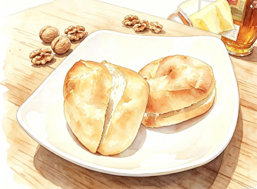 楓糖核桃乳酪抹醬麵包